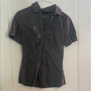 New York & Company Black Button Down Shirt